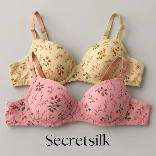 Printed padded bra